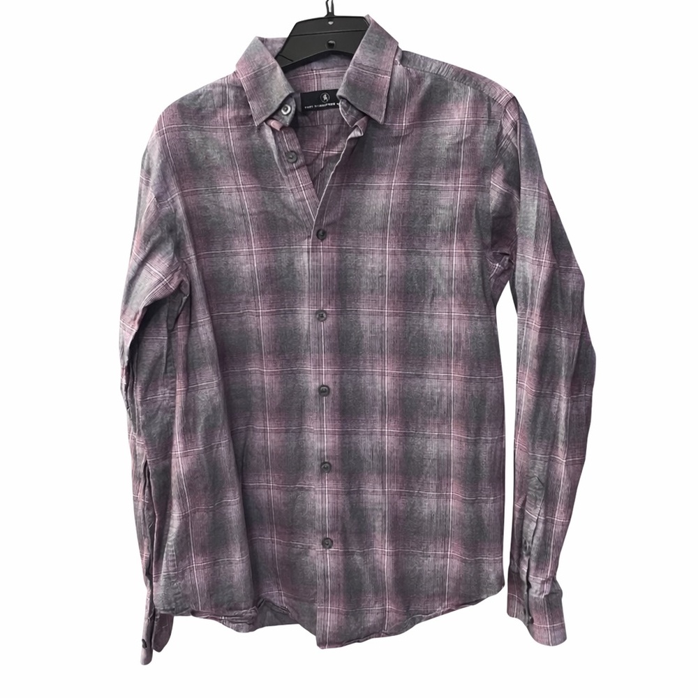 Hart Schaffner Marx Men’s Plaid Button-Down Shirt Cotton Size Small S